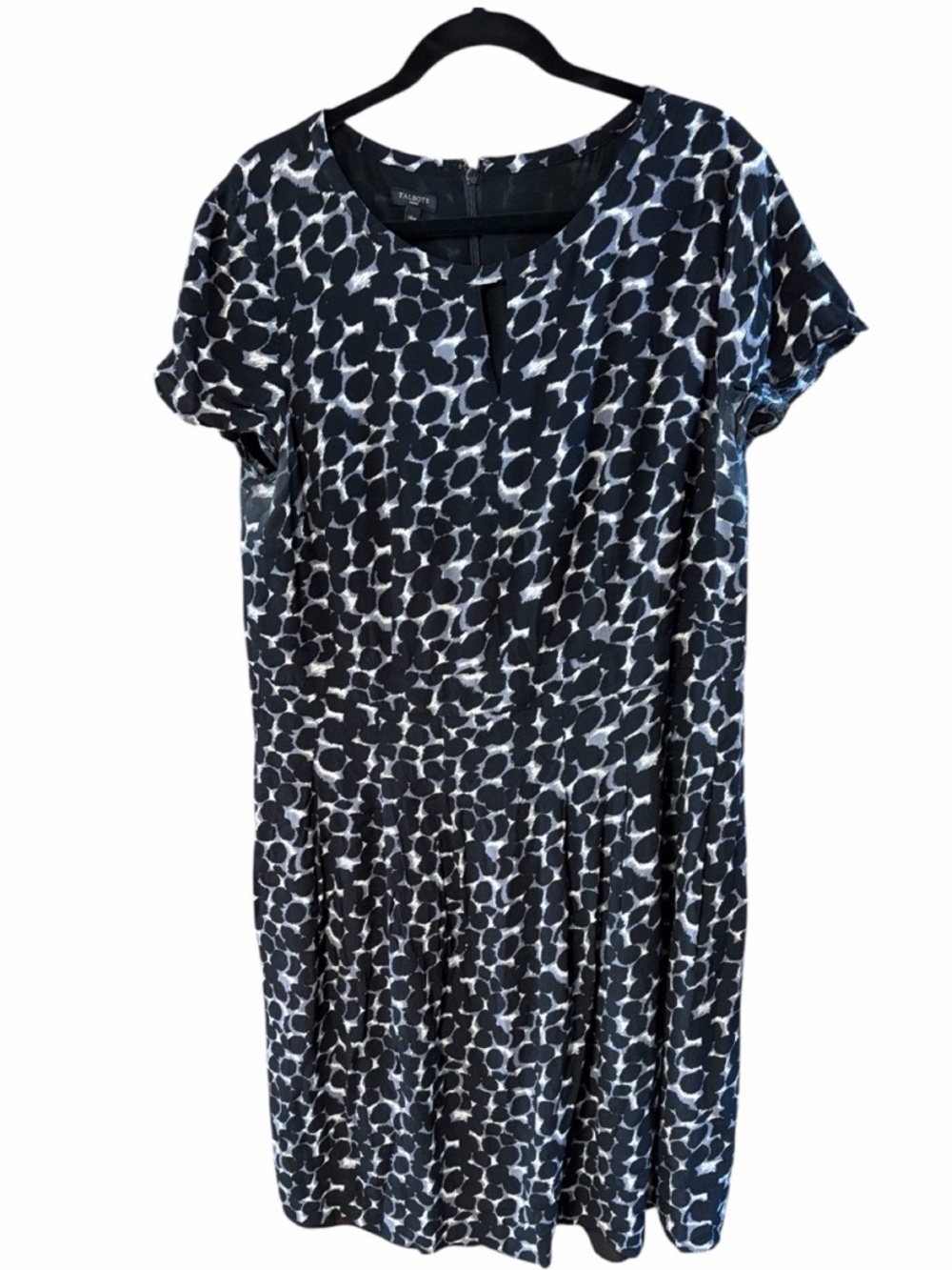 Talbots Animal Print Pleated A-Line Dress